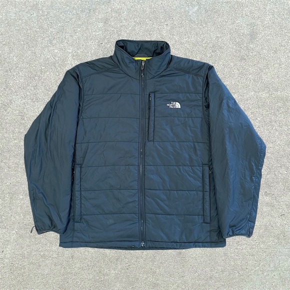 The North Face Primaloft Puffer Jacket Mens 2XL Gray Zip Pockets Full Zip - Picture 1 of 9